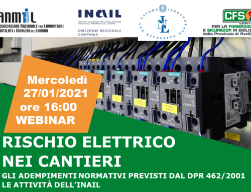 WEBINAR: Il rischio elettrico nei cantieri e le verifiche agli impianti